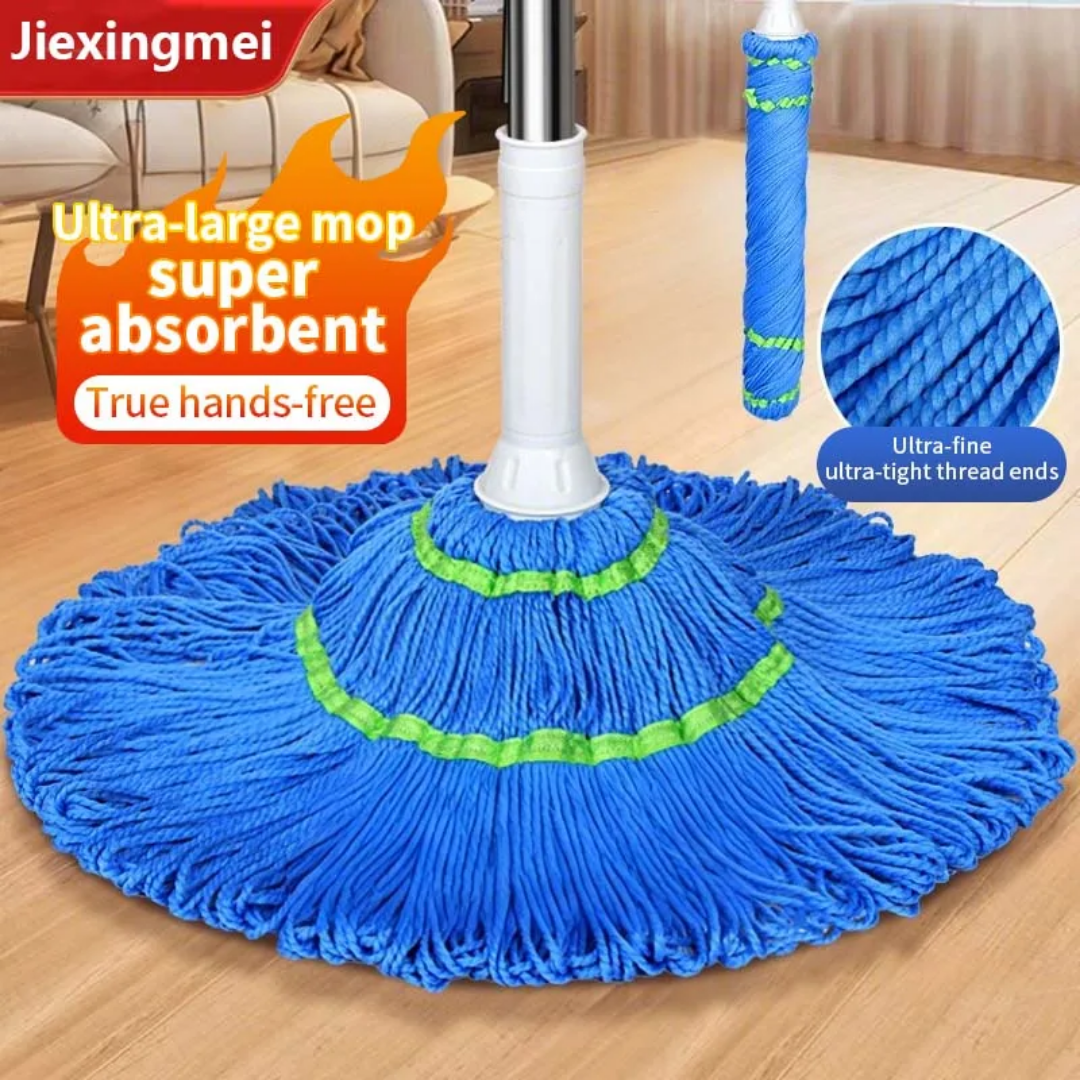 🌀 Serpillière Rotative Torsadée – Essorage Automatique &amp; Nettoyage Sans Douleur