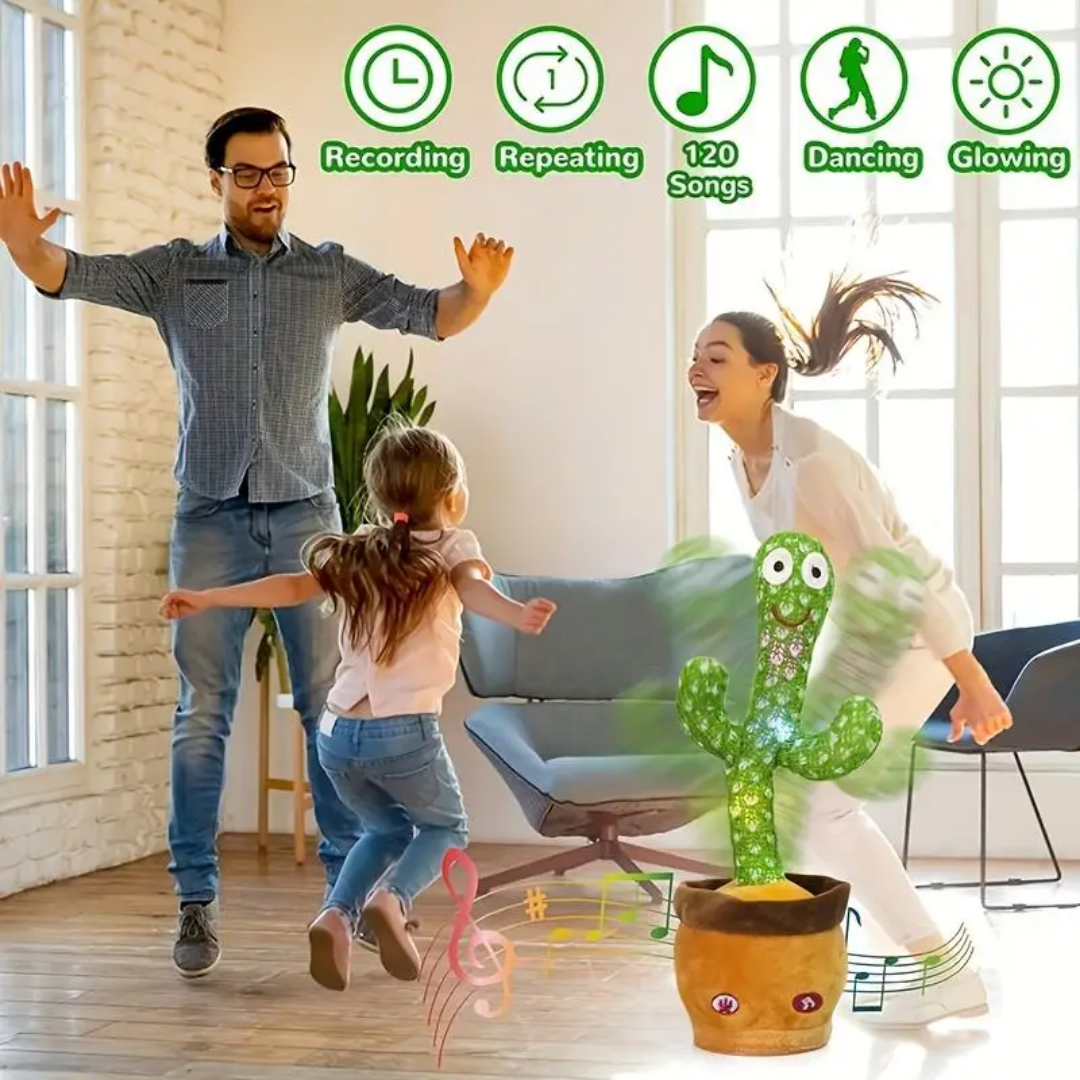 Cactus Animé Parlant &amp; Dansant – Le Compagnon Drôle et Éducatif de Votre Enfant !
