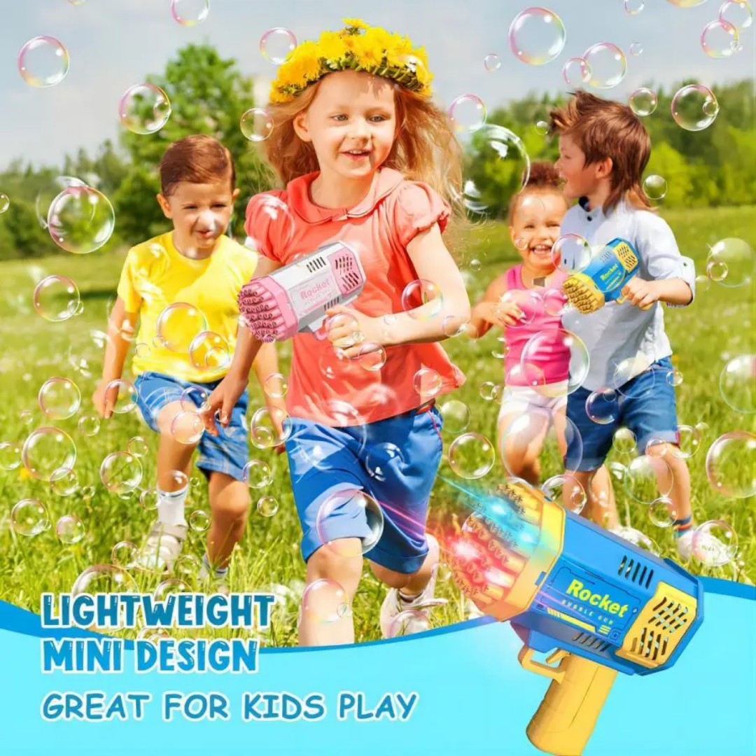 🚀 Pistolet à Bulles ROCKET Électrique 69 Trous – Fun XXL pour Petits &amp; Grands !&nbsp;
