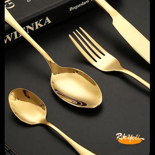 ✨ Coffret Prestige 24 Pièces de cuillères, couteaux et fauchettes en Acier Inoxydable